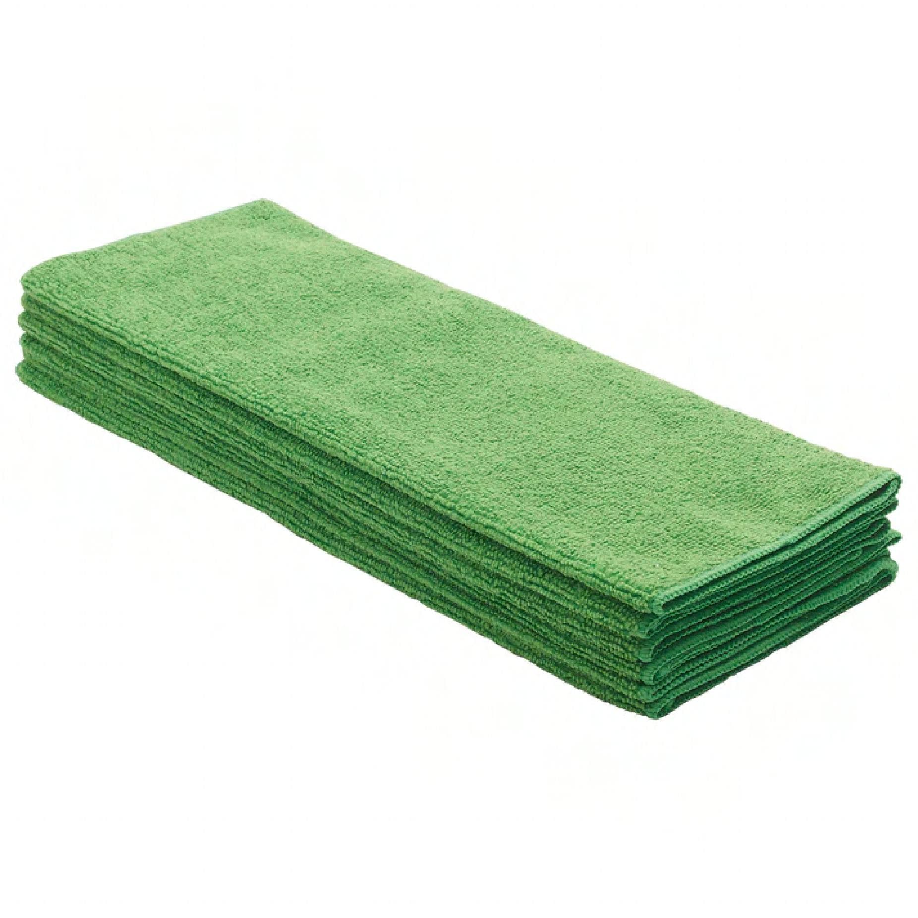 Towel 16X16 IN Microfiber Green 6 Count/Pack