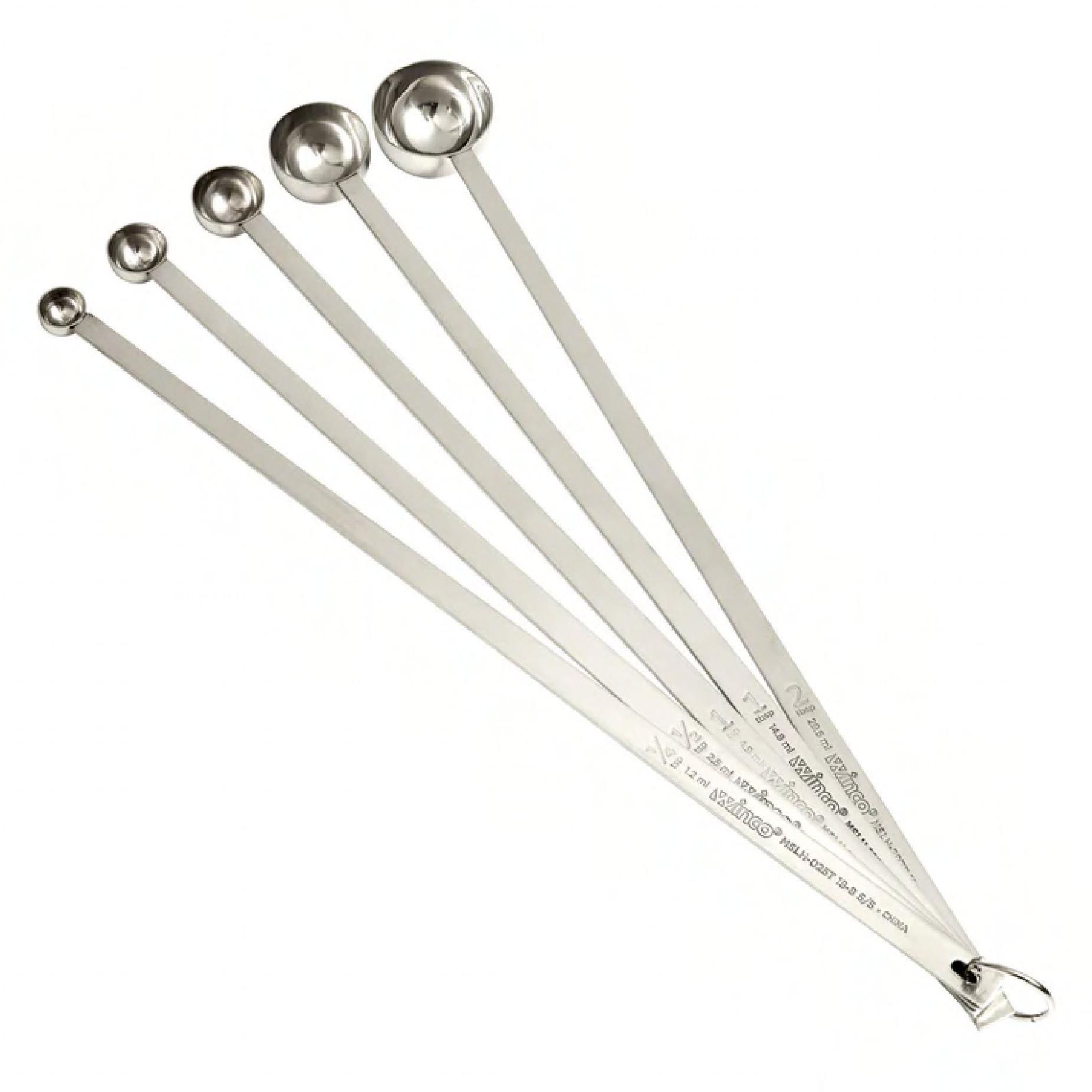Measuring Spoon 18/8 Stainless Steel Long Handle 5-Piece Set 1/Each