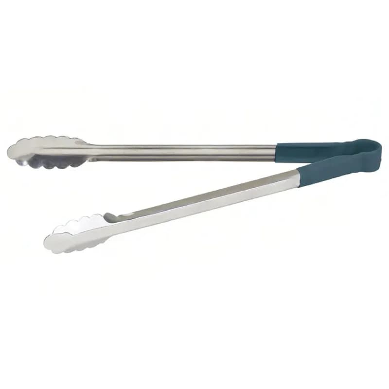 Utility Tongs 16 IN Stainless Steel Blue PP Handle 1/Each