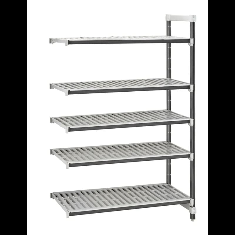 Camshelving® Shelving 24X42X84 IN 2400 LB Gray Composite Vented Add-On Unit Adjustable Antimicrobial 1/Each