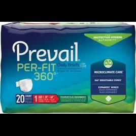 Prevail® Per-Fit360°™ Unisex Underwear Medium (MED) Cloth Brief Medium Fit Daily 80 Count/Case