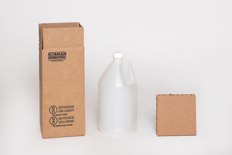 Box 6X6X12.75 IN Corrugated Cardboard Fits a One Gal Jug 1/Each