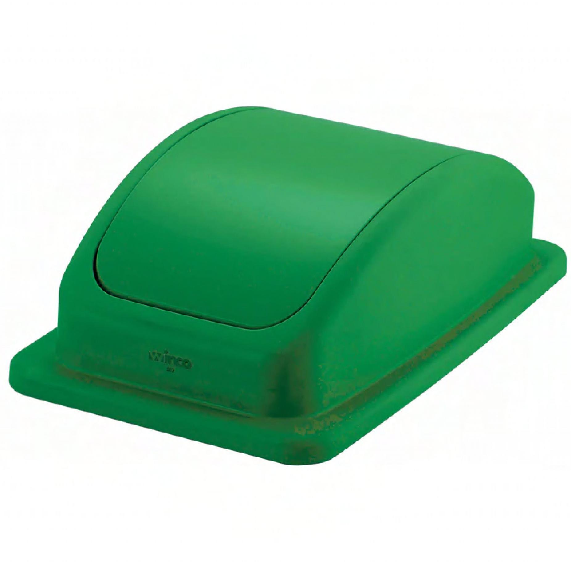 Lid 20.5X11.75X6.38 IN Green Plastic Swing Top For 23 GAL Slender Trash Cans 1/Each