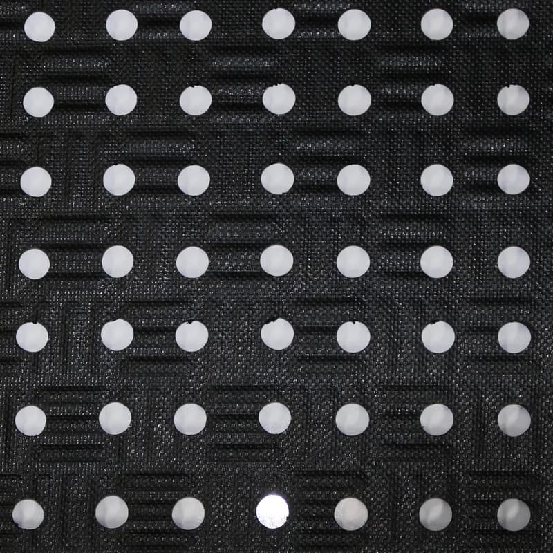 Comfort Station Anti-Fatigue Floor Mat 48X192X0.437 IN Black Nitrile Rubber Foam With Holes Square Corner 1/Each