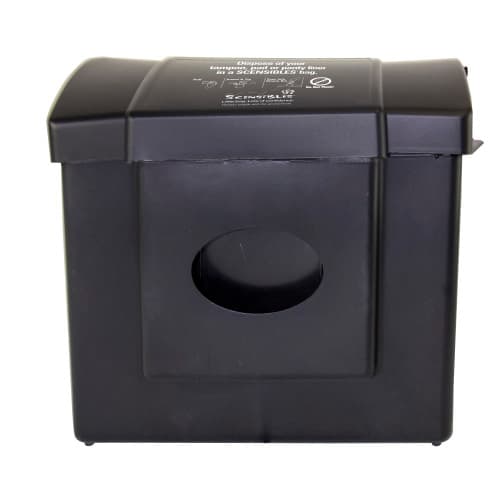 Scensibles® Menstrual Care Disposal Receptacle Black Polypropylene Copolymer (PPC) Surface Mount Combination 1/Each