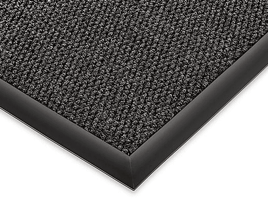 Berber Carpet Floor Mat 48X72 IN Charcoal Black Olefin With Polypropylene (PP) Backing 2 Short Sides 1/Each