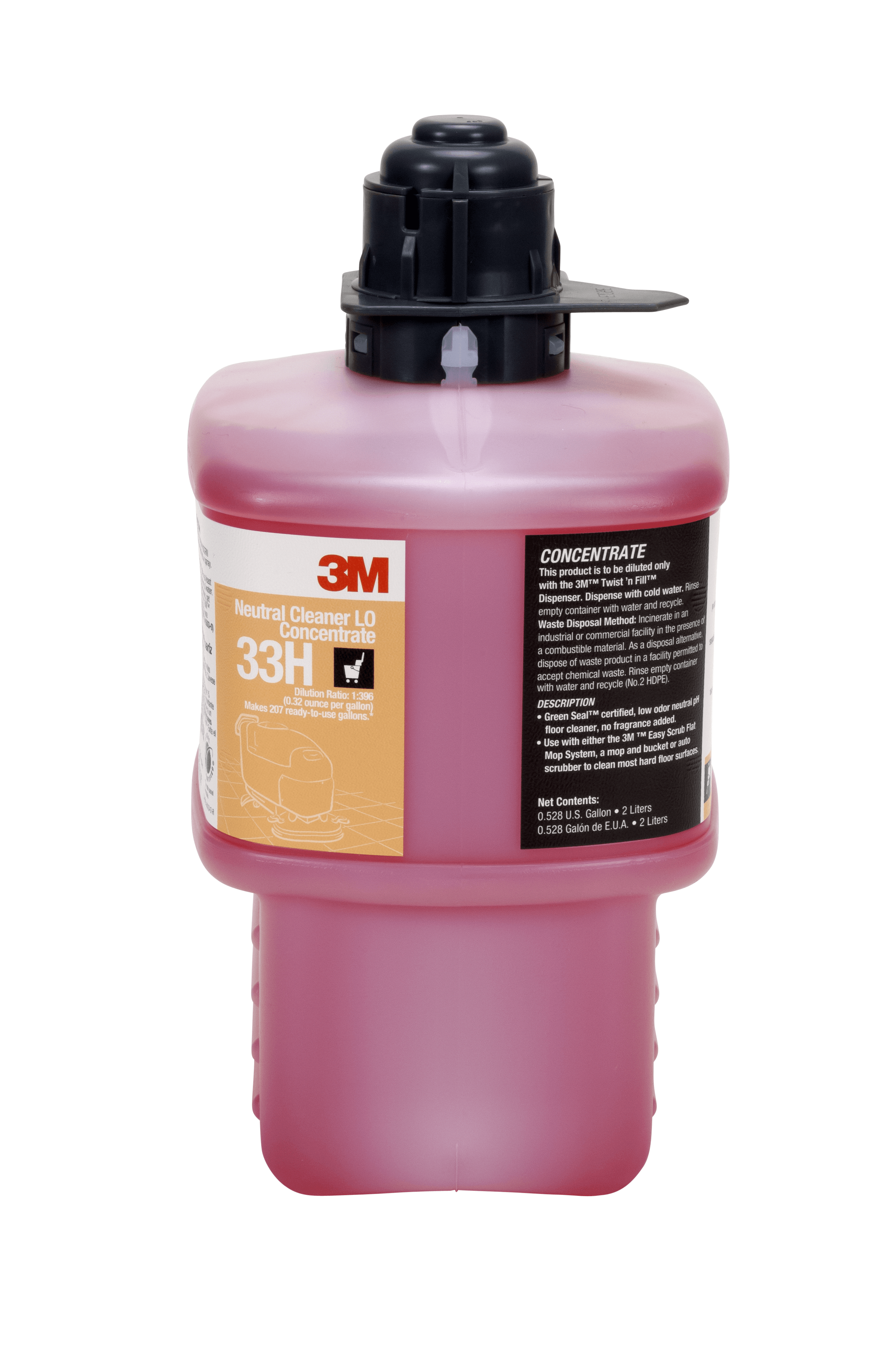 3M™ Twist 'n Fill™ LO Concentrate 33H Neutral Cleaner 2 L Concentrate 1/Each