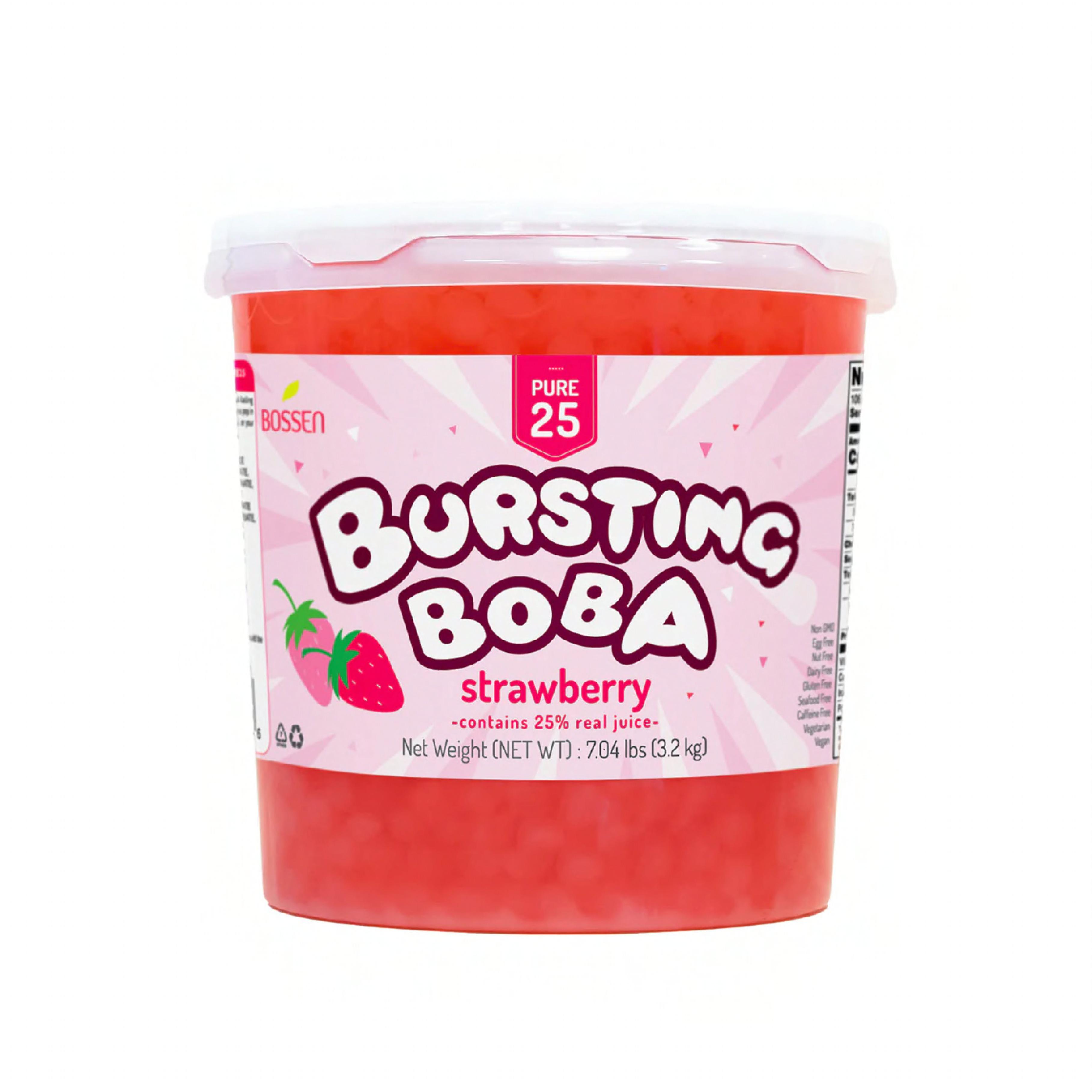 Pure25 Strawberry Bursting Boba 7.04 LB 1/Case