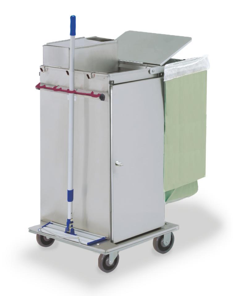 Housekeeping Cart Stainless Steel Mini Platform Short 1/Each