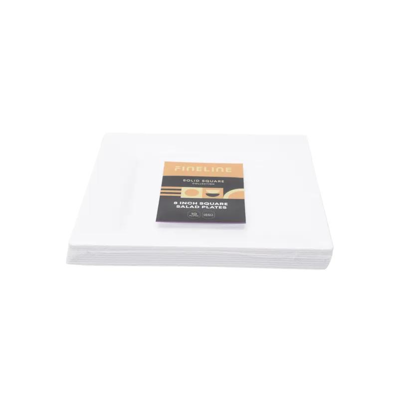 Plate 8X8 IN Plastic White Square 120/Case