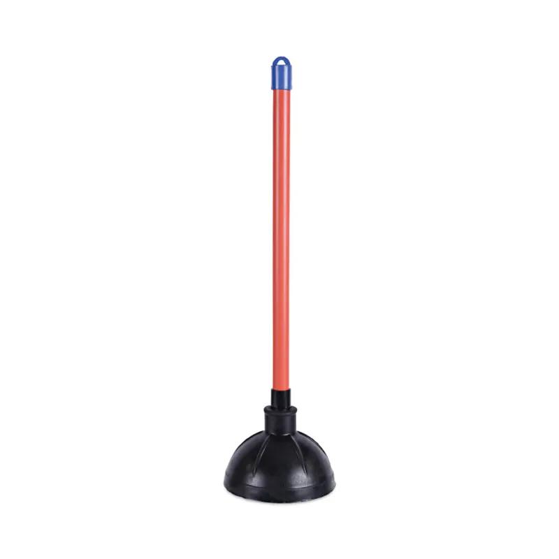 Boardwalk® Toilet Plunger 5.63X23.63 IN Red Black Plastic Industrial 6/Case
