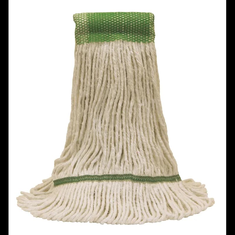 O-Cedar® Mop Head Large (LG) White Synthetic Yarn 4PLY Loop End Launderable Shrinkless 5IN Headband 1/Each