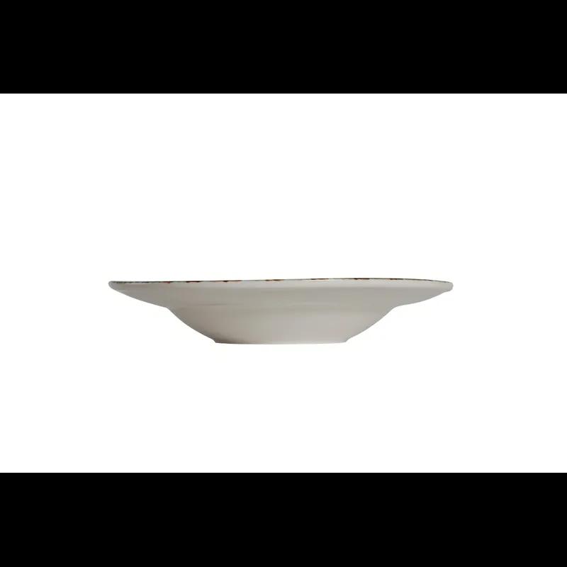 Splash Grigio Pasta Plate Porcelain Round Wide Rim Dishwasher Safe Dual Ovenable 12/Case