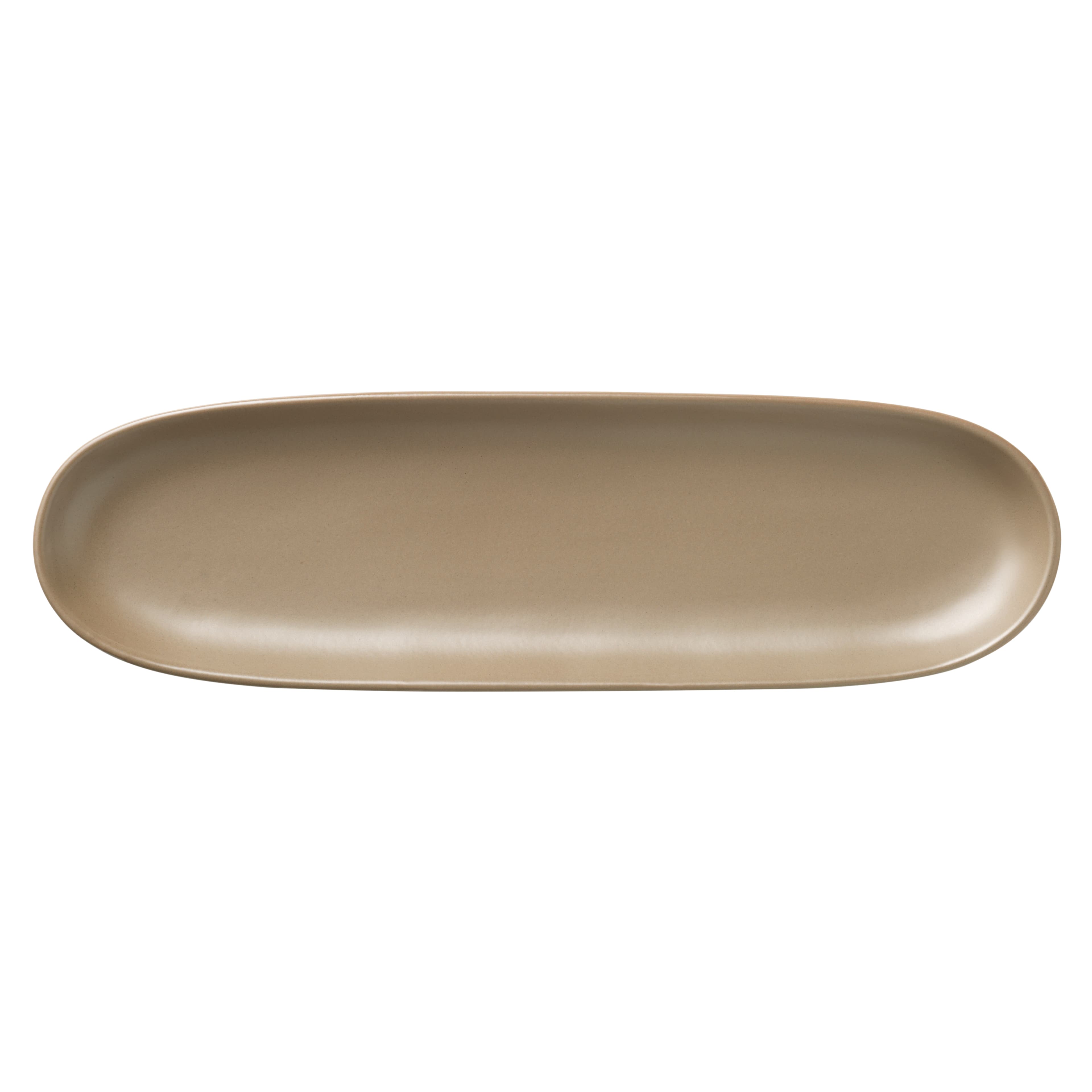 Driftstone Tray 13.25X4 IN Porcelain Sand Oblong Matte Finish 12/Case