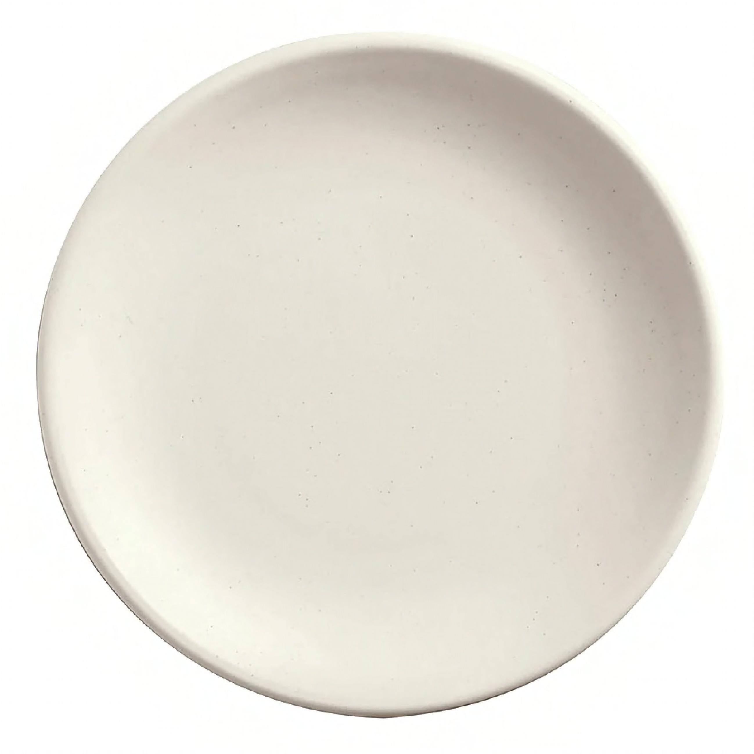 Driftstone Plate 9 IN Porcelain White Coupe Style Matte Finish 12/Case