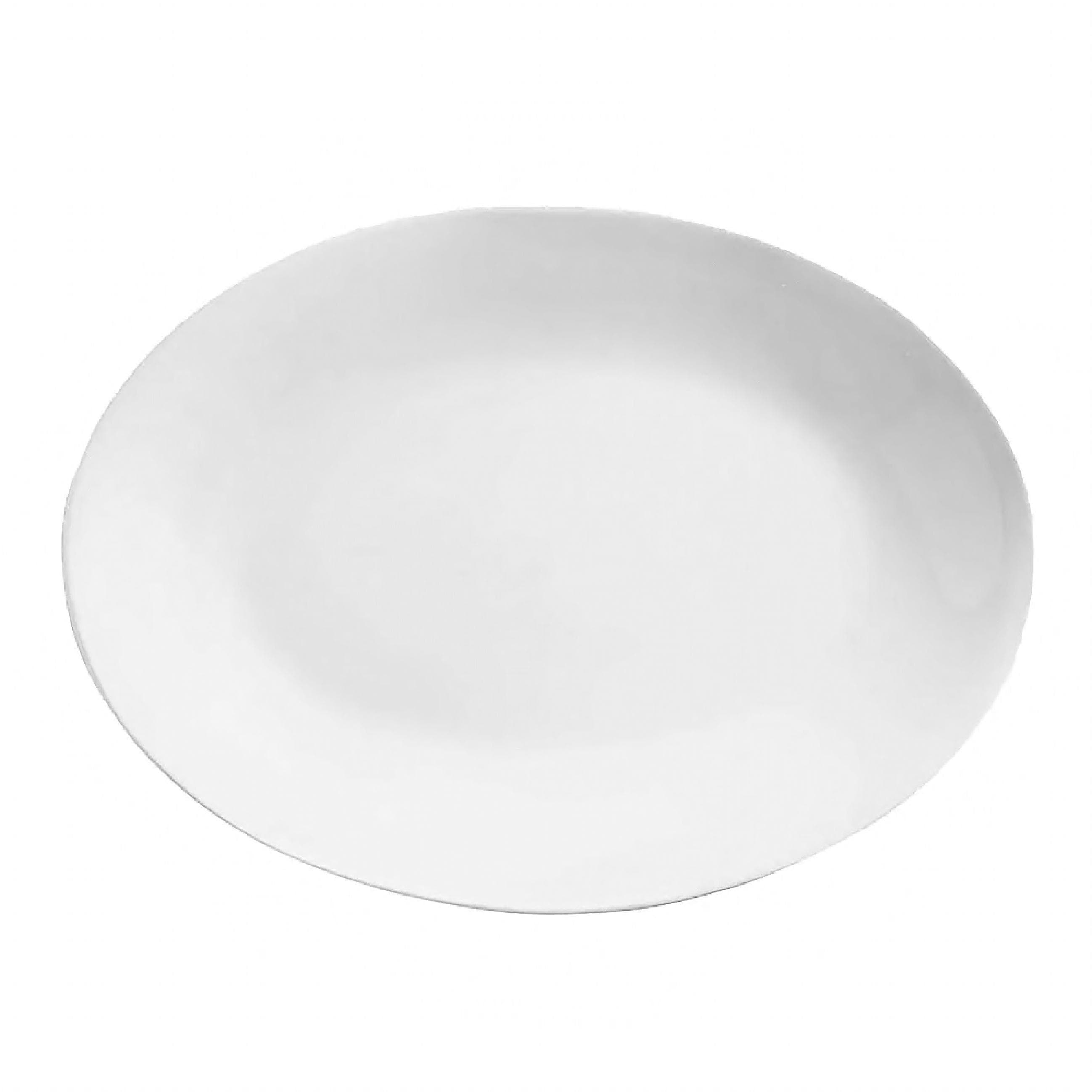Porcelana Platter 11.75X11.75X11.75X1.25 IN Porcelain White Oval Coupe Style 12/Case