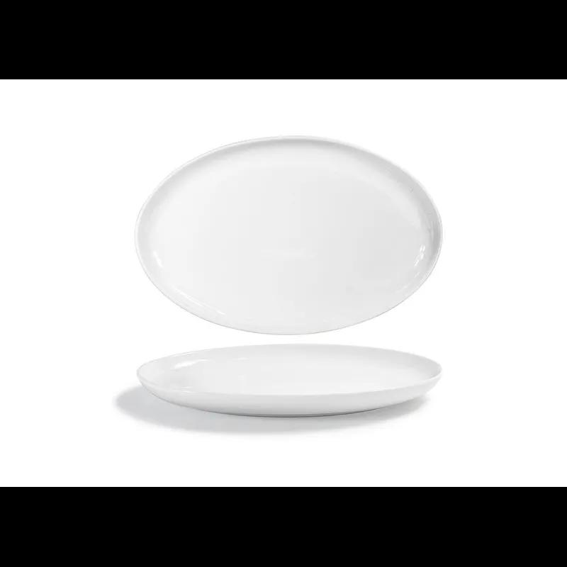 Harmony Platter 15X9.75X1.5 IN Porcelain Bright White Oval Coupe Style 4/Case