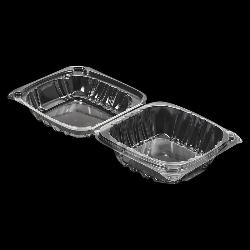Victoria Bay Sandwich Take-Out Container Hinged 5X5 IN PS Clear Square Lock 125 Count/Pack 3 Packs/Case 375 Count/Case