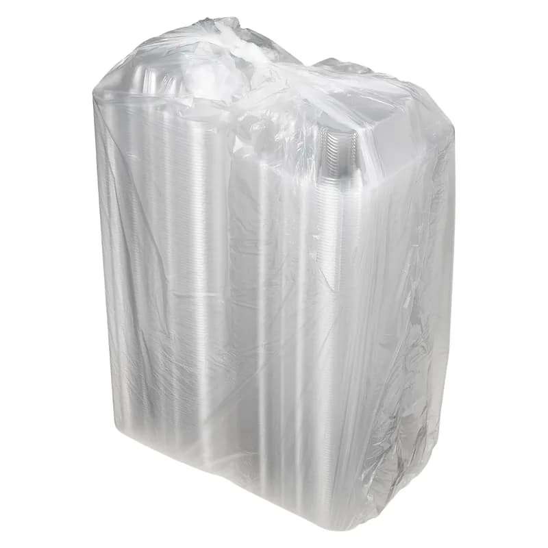 Victoria Bay Sandwich Take-Out Container Hinged 6X6 IN PS Clear Square Lock 125 Count/Pack 4 Packs/Case 500 Count/Case