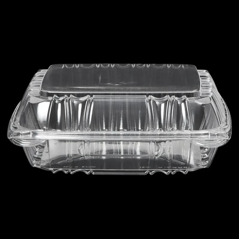 Victoria Bay Take-Out Container Hinged Medium (MED) 8X8X3 IN PS Clear Square Lock 100 Count/Pack 2 Packs/Case