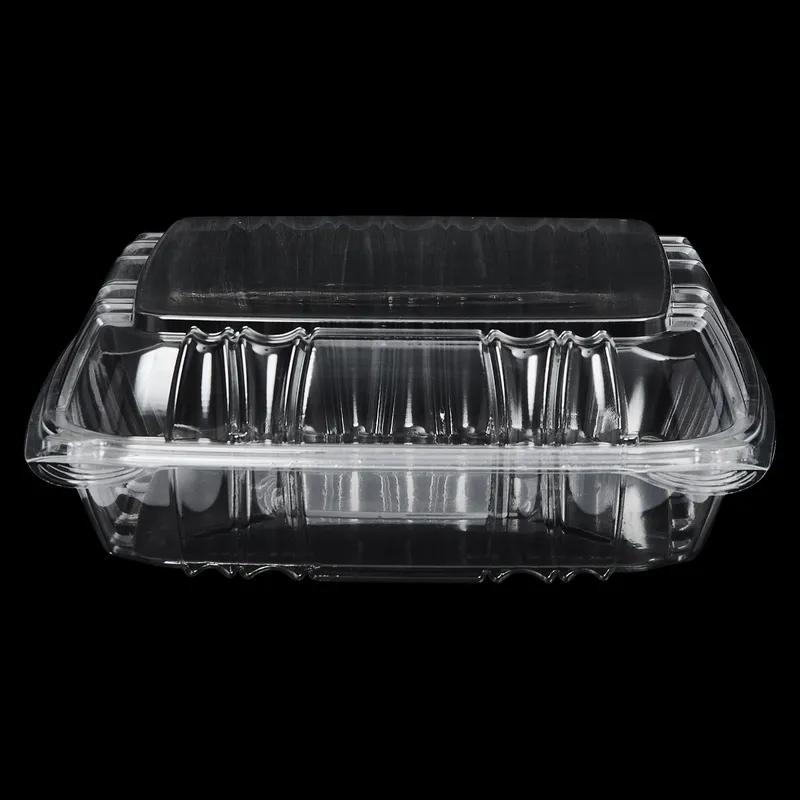 Victoria Bay Take-Out Container Hinged Large (LG) 9X9 IN PS Clear Square Lock 100 Count/Pack 2 Packs/Case 200 Count/Case