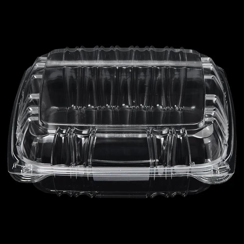 Victoria Bay Take-Out Container Hinged Large (LG) 9X9 IN PS Clear Square Lock 100 Count/Pack 2 Packs/Case 200 Count/Case