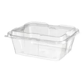 Safe-T-Fresh® Deli Container Hinged With Dome Lid 64 OZ RPET Clear Rectangle Deep 150/Case