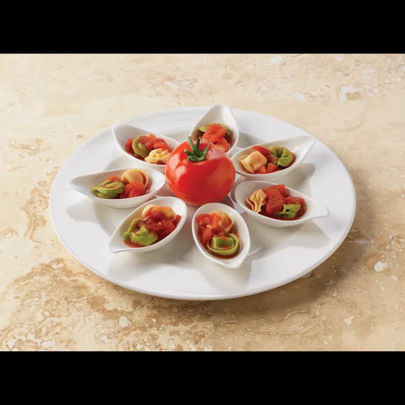 RESERVE BY LIBBEY Silk Plate 10.25 IN Porcelain White Wide Rim 12/Case