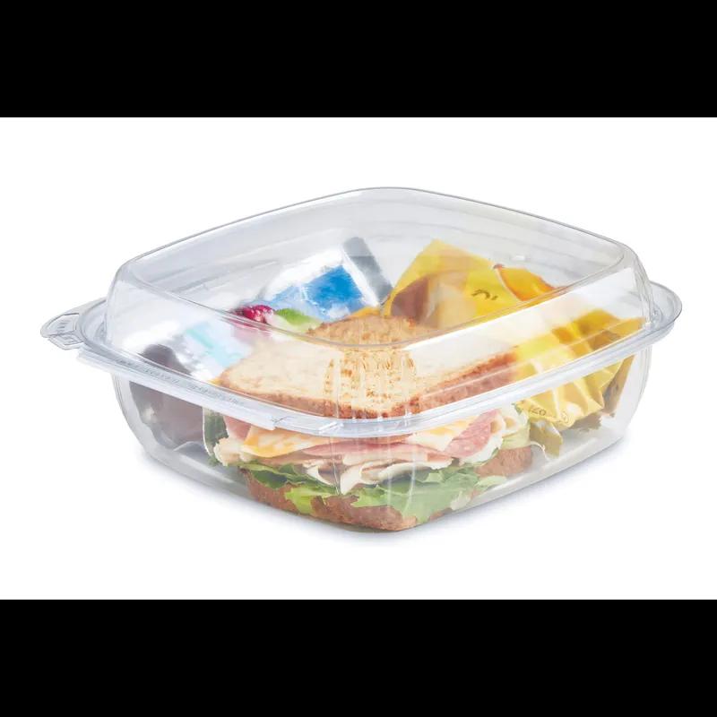 Fresh ‘n Clear® Bowl With Dome Lid Large (LG) 48 OZ Clear Square Tamper-Evident 160/Case