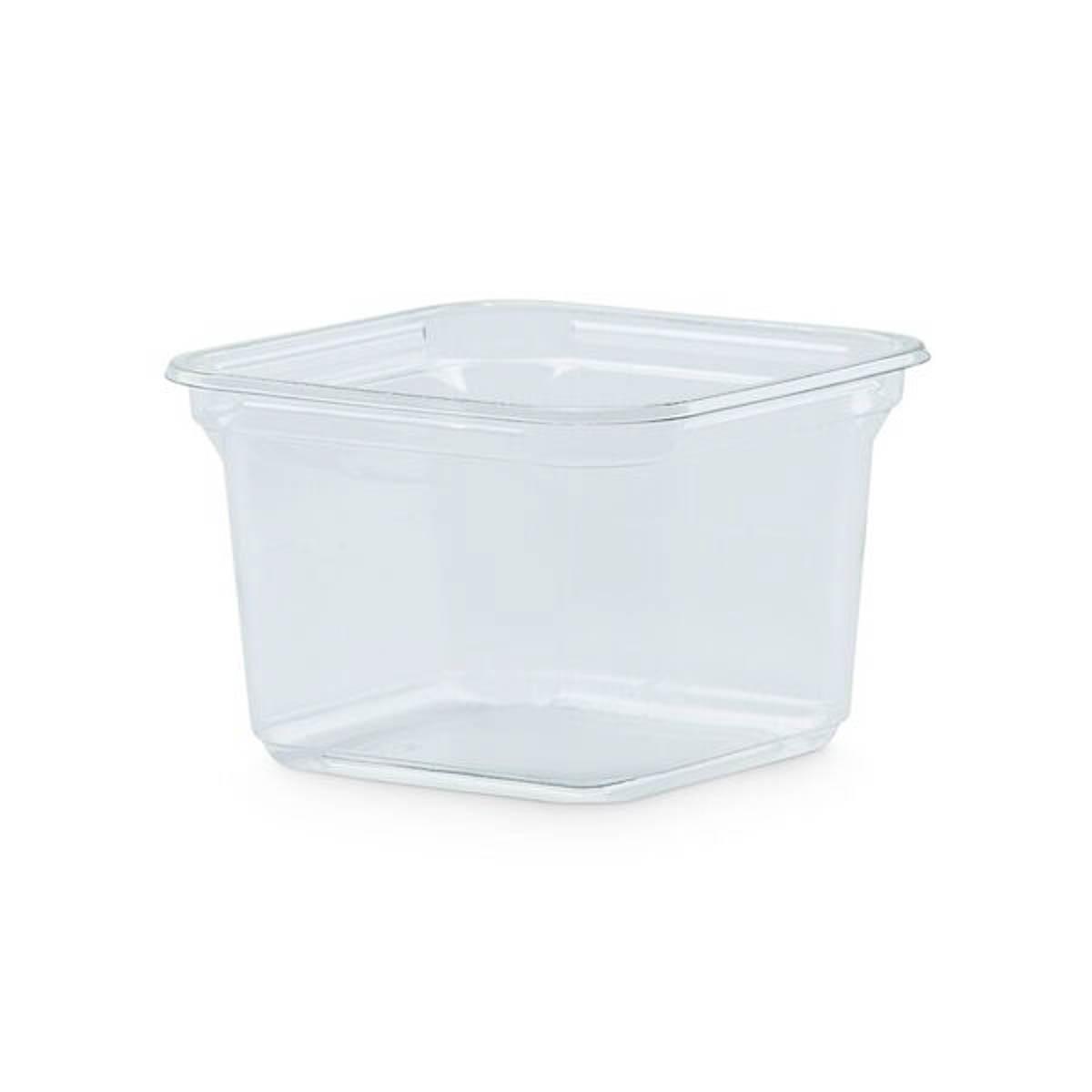 The BOTTLEBOX ® Deli Container Base 16 OZ RPET Clear Square 600/Case
