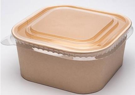 Lid PP Square For 12-16 OZ Kraft Paper Bowl 300/Case