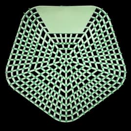 WCBasix Urinal Screen Cucumber Twist Green EVA 6.75X6.5X0.75 IN 30-Day Air Care System 10/Case