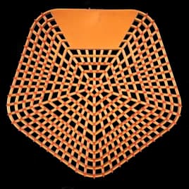 WCBasix Urinal Screen Mango Mist Orange EVA 6.75X6.5X0.75 IN 30-Day Air Care System 10/Case