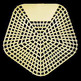 WCBasix Urinal Screen Citrus Splash Yellow EVA 6.75X6.5X0.75 IN 30-Day Air Care System 10/Case