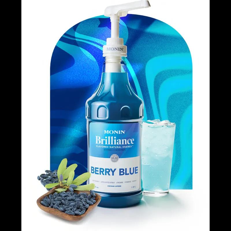 Brilliance Energy™ Berry Blue Energy Water Enhancer 64 FLOZ Blue With Pump 4/Case