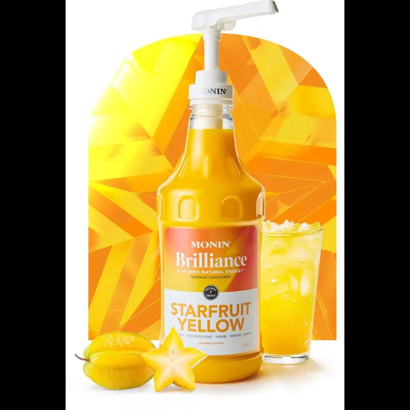 Brilliance Energy™ Starfruit Energy Water Enhancer 64 FLOZ Yellow With Pump 4/Case