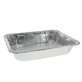 Steam Table Pan 1/2 Size 120 OZ 11.8X9.4X2.6 IN Aluminum Silver 100/Case