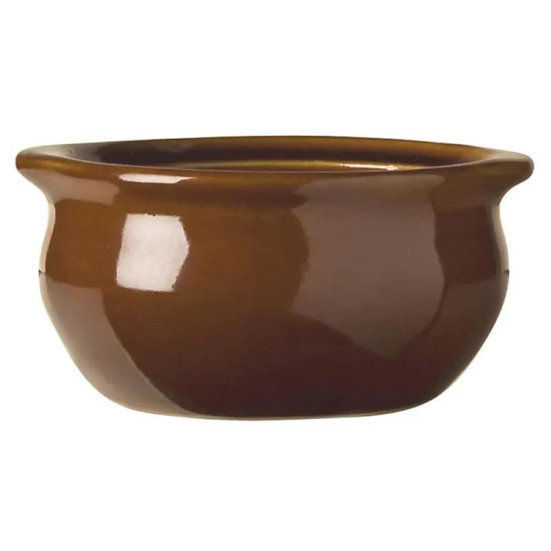 Bedrock Onion Soup Crock 12 OZ Stoneware Brown 24/Case