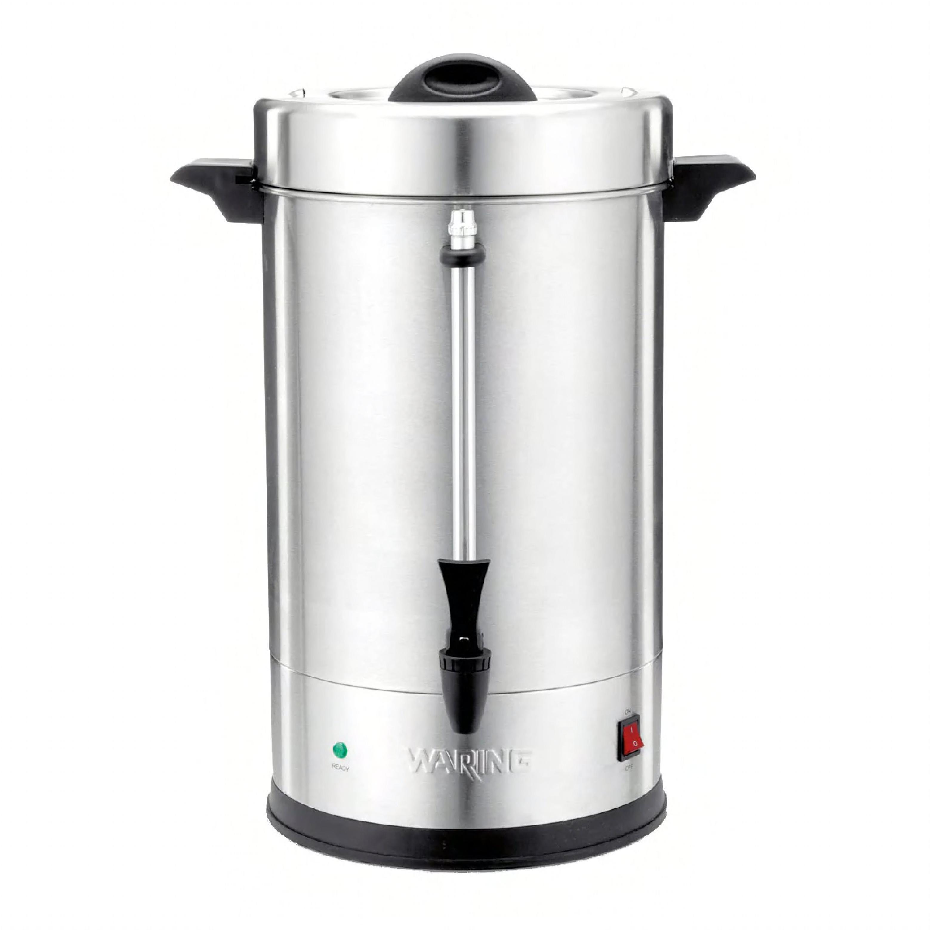 Coffee Urn 15.75X17.25X27.5 IN Stainless Steel Brushed 110 Cup Capacity 5 OZ Cups 1/Each
