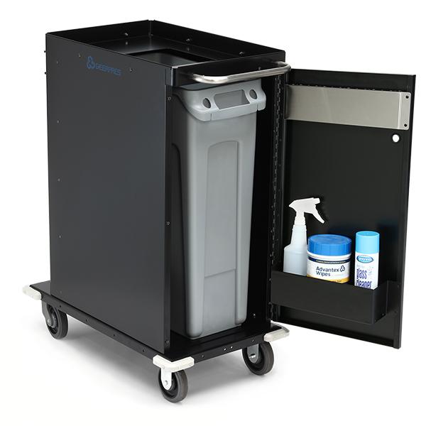 Casino Cart 34X18X39 IN Powder Coated Metal With Door Caddy, Ash Drawer and Trash Can Separator 1/Each