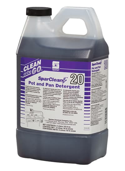 SparClean® Pot and Pan Detergent 20 Pleasant Scent Manual 2 L Neutral 4/Case