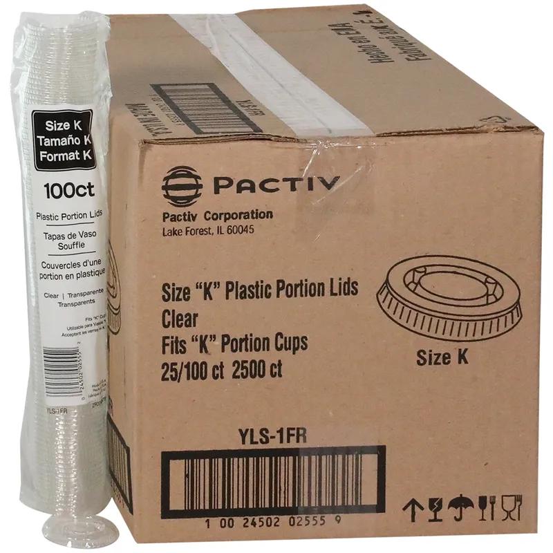 Lid Flat 1.84X0.23 IN PET Clear For 1 OZ Souffle & Portion Cup 2500/Case