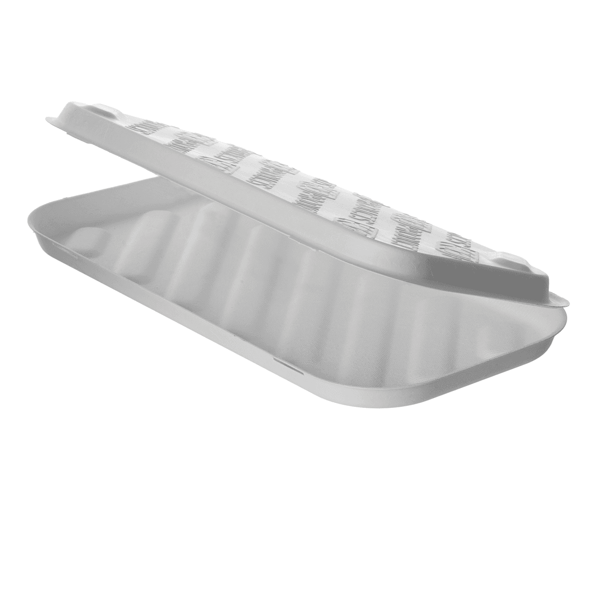 Take-Out Container Hinged 13X7X1.25 IN Sugarcane White Rectangle 200/Case