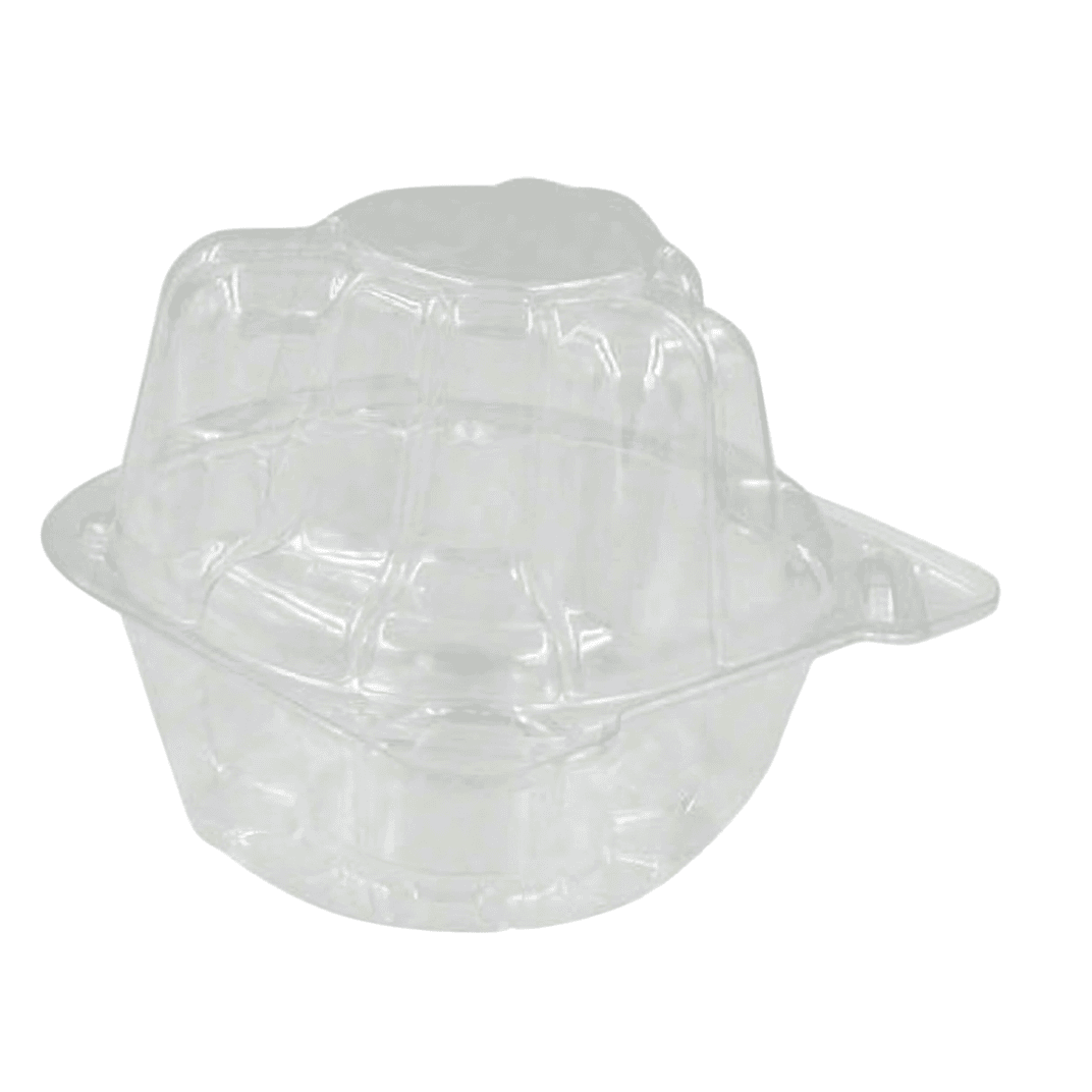 Cupcake Hinged Container With Dome Lid 1 CT OPS Clear 400/Case