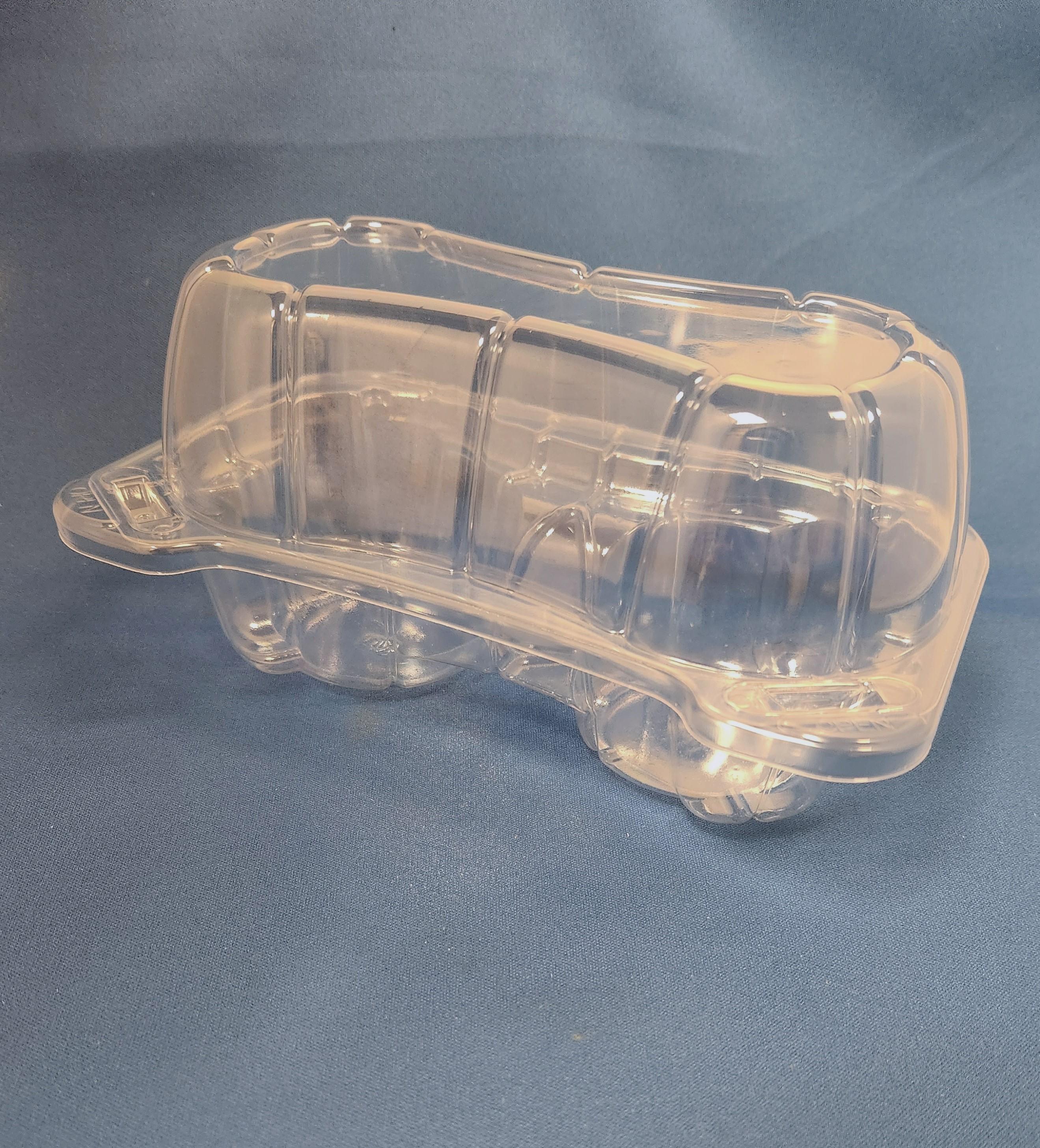 Cupcake Hinged Container With Dome Lid 2 CT OPS Clear 500/Case