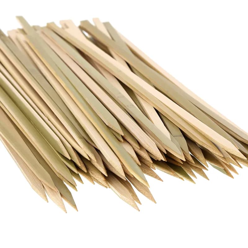 Food Skewer Flat Pick 7 IN Bamboo Assorted Brown 500 Count/Pack 6 Packs/Case 3000 Count/Case