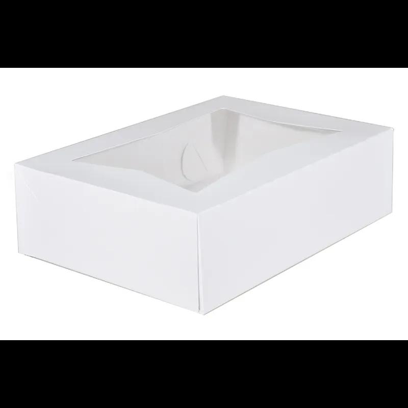 Bakery Box 14X10X4 IN White Automatic With Window 100/Case