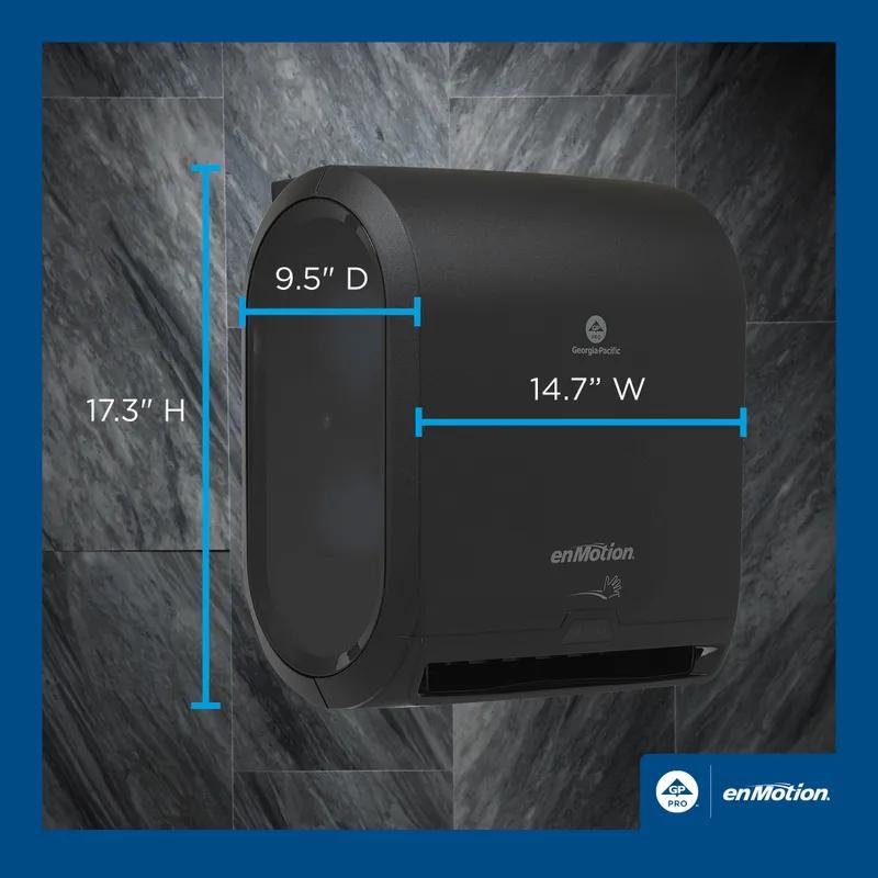 enMotion® Paper Towel Dispenser 15.063X10.063X18.125 IN Wall Mount Black Touchless Automatic 1/Case