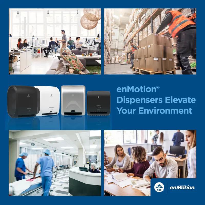 enMotion® Paper Towel Dispenser 15.063X10.063X18.125 IN Wall Mount Black Touchless Automatic 1/Case