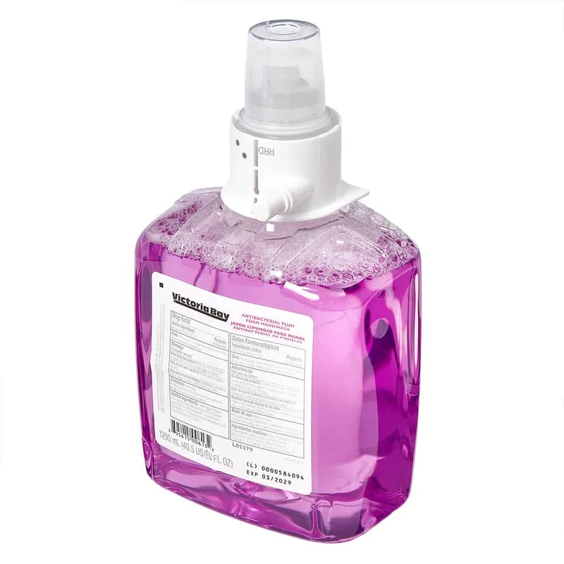 Victoria Bay LTX-12 Antibacterial Plum Foam Handwash 1.2 L 2/Case